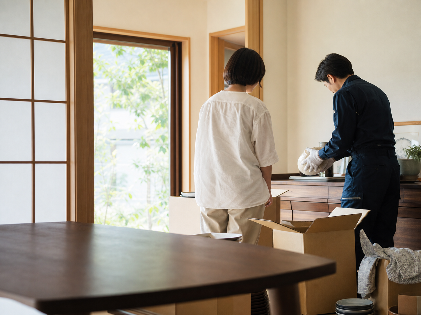 室内の片付けについて相談するイメージ