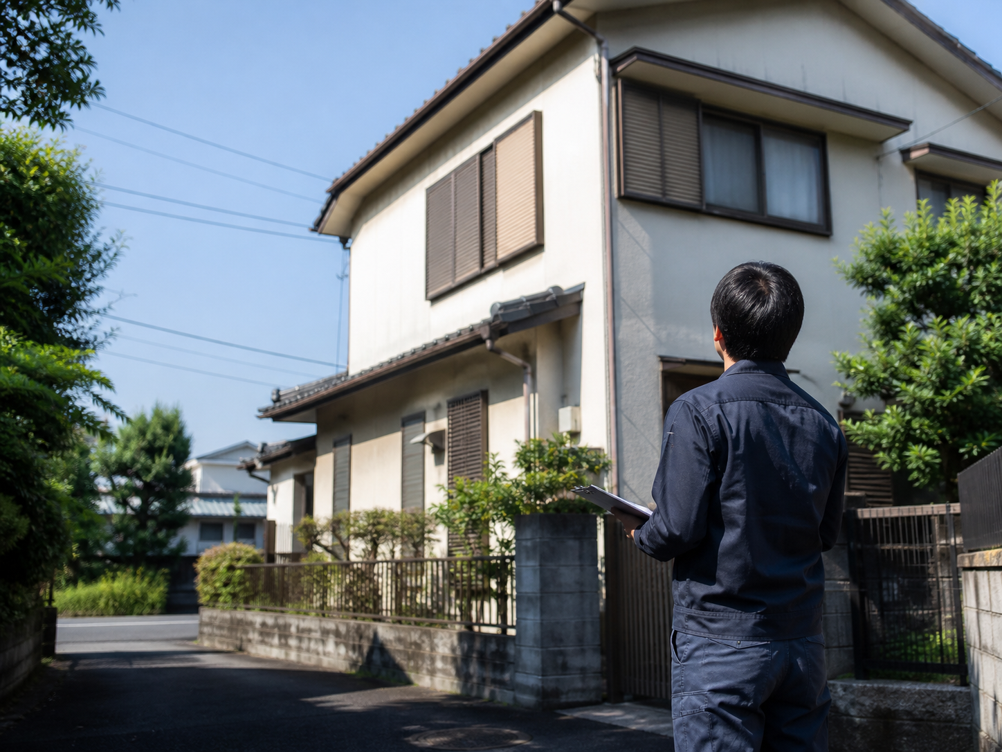 住まいの外観を確認するイメージ